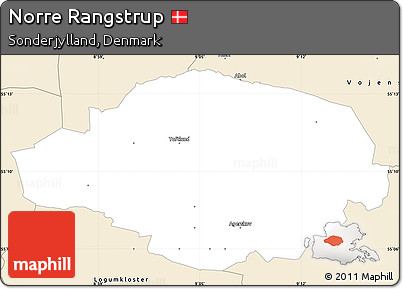 Classic Style Simple Map of Norre Rangstrup
