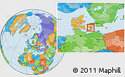 Political Location Map of Fladsa
