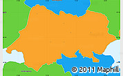 Political Simple Map of Fladsa