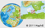 Physical Location Map of Storstrom, highlighted country, within the entire country