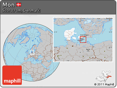 Gray Location Map of Mon, highlighted country, highlighted parent region