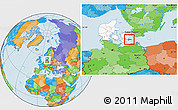 Political Location Map of Mon, highlighted country
