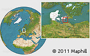 Satellite Location Map of Mon, highlighted country, highlighted parent region