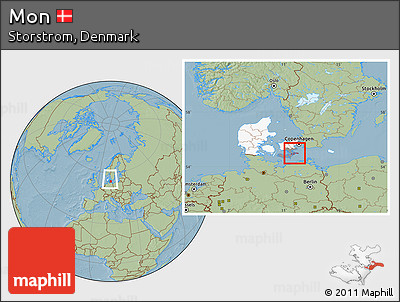 Savanna Style Location Map of Mon, highlighted country, highlighted parent region, within the entire country, hill shading