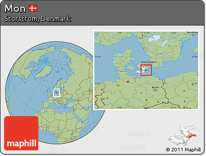 Savanna Style Location Map of Mon, highlighted parent region