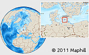 Shaded Relief Location Map of Mon, highlighted parent region