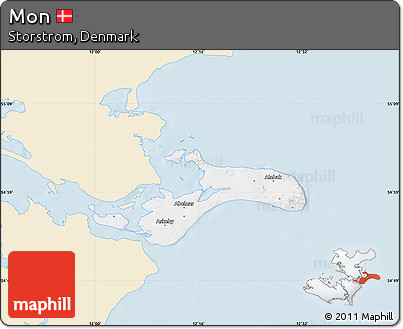 Classic Style Map of Mon, single color outside