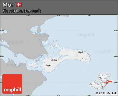 Gray Map of Mon, single color outside