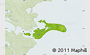 Physical Map of Mon, lighten