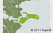 Physical Map of Mon, semi-desaturated