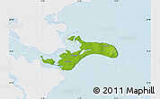 Physical Map of Mon, single color outside
