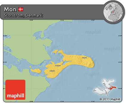 Savanna Style Map of Mon, single color outside