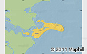 Savanna Style Map of Mon, single color outside