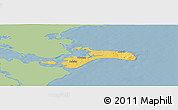 Savanna Style Panoramic Map of Mon, single color outside