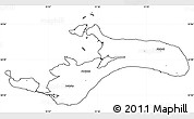 Blank Simple Map of Mon, cropped outside