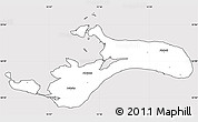 Silver Style Simple Map of Mon, cropped outside