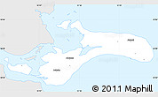 Silver Style Simple Map of Mon, single color outside
