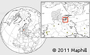 Blank Location Map of Nykobing Falster, highlighted country, highlighted parent region
