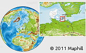 Physical Location Map of Nykobing Falster, highlighted country, highlighted parent region