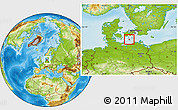 Physical Location Map of Nykobing Falster, highlighted parent region