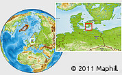 Physical Location Map of Nykobing Falster