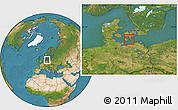 Satellite Location Map of Nykobing Falster
