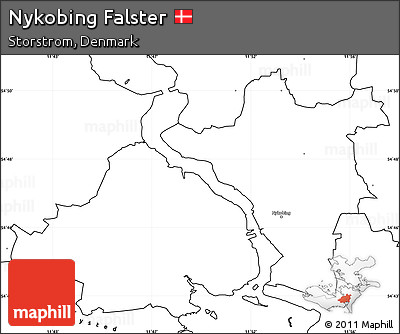 Blank Simple Map of Nykobing Falster