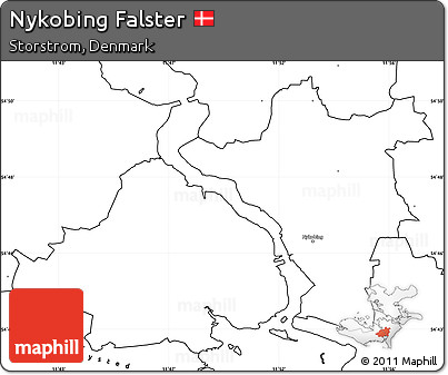 Blank Simple Map of Nykobing Falster