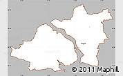 Gray Simple Map of Nykobing Falster, cropped outside