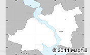 Gray Simple Map of Nykobing Falster