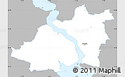Gray Simple Map of Nykobing Falster, single color outside