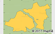 Savanna Style Simple Map of Nykobing Falster, cropped outside