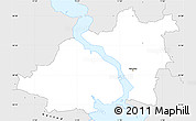 Silver Style Simple Map of Nykobing Falster