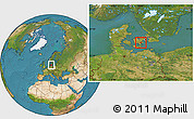 Satellite Location Map of Ronnede