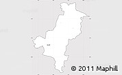 Silver Style Simple Map of Ronnede, cropped outside
