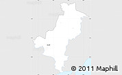 Silver Style Simple Map of Ronnede, single color outside