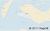 Classic Style 3D Map of Rudbjerg, single color outside