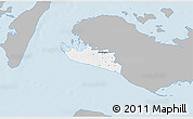 Gray 3D Map of Rudbjerg, single color outside