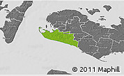 Physical 3D Map of Rudbjerg, desaturated