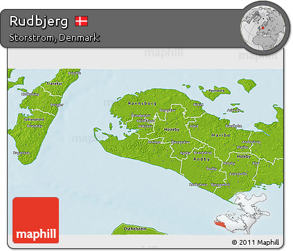Physical 3D Map of Rudbjerg