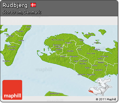 Physical 3D Map of Rudbjerg