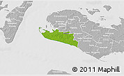 Physical 3D Map of Rudbjerg, lighten, desaturated