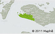 Physical 3D Map of Rudbjerg, lighten, semi-desaturated