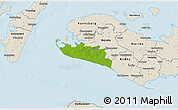 Physical 3D Map of Rudbjerg, shaded relief outside