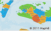 Political 3D Map of Rudbjerg
