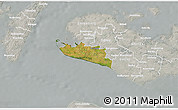 Satellite 3D Map of Rudbjerg, lighten, semi-desaturated