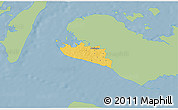 Savanna Style 3D Map of Rudbjerg, single color outside