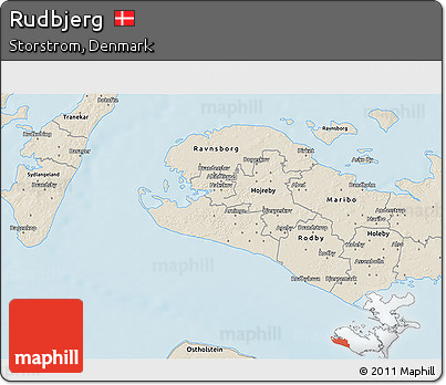 Shaded Relief 3D Map of Rudbjerg