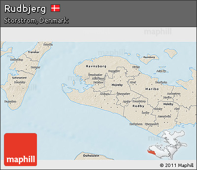 Shaded Relief 3D Map of Rudbjerg
