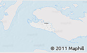 Silver Style 3D Map of Rudbjerg, single color outside